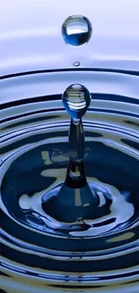 Serene blue water ripples creating a calming mobile wallpaper background.