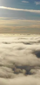 Breathtaking serene cloudscape under a light blue sky.