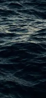 Dark ocean waves mobile wallpaper, serene and calming.