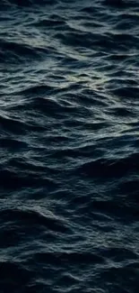 Dark ocean waves creating a serene mobile wallpaper.