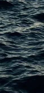 Dark ocean waves create a calming phone wallpaper.