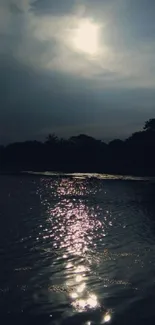 Serene sunset over a reflective lake.