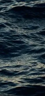 Calm and serene dark blue ocean waves wallpaper.