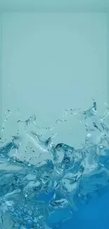 Blue water splash in a minimalist 3D box.