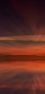 Serene sunset sky wallpaper with vibrant oranges.