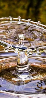 Close-up of water ripple creating a serene effect.