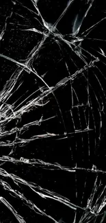 Shattered glass mobile wallpaper in dark tones.