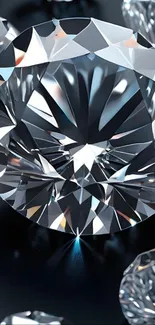 A close-up of a sparkling diamond, showcasing its intricate facets and brilliance.