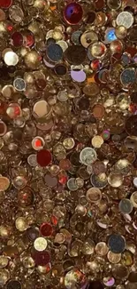 Shimmering gold sequin mobile wallpaper