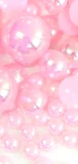 Shimmering pink pearls mobile wallpaper with glossy hues