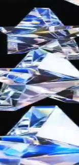 Diamond star pattern with crystal design on a black background.