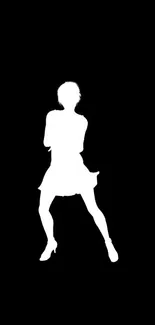 Silhouette dance against black background wallpaper.