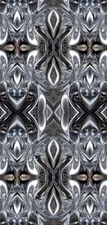 Silver Symmetry Fractal Art Live Wallpaper