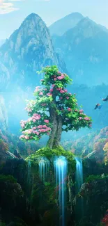 Sky Flower Mountain Live Wallpaper