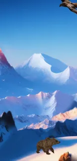 Sky Mountain Snow Live Wallpaper