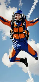 Sky Tandem Skydiving Cloud Live Wallpaper