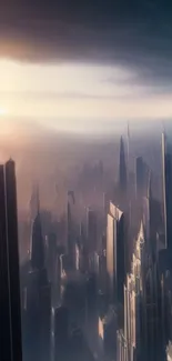 Skyscraper Sky Cloud Live Wallpaper