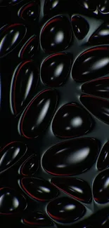 Abstract dark glossy bubbles mobile wallpaper.