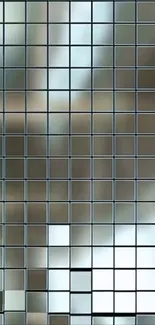 Abstract grid pattern in cool tones for mobile wallpaper.