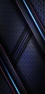 Abstract sleek wallpaper with black and blue hues