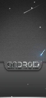 Android wallpaper with sleek design and carbon texture.