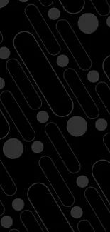 Sleek black abstract pattern wallpaper for mobile phone background.