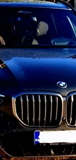 Black BMW car with sleek design and modern look.