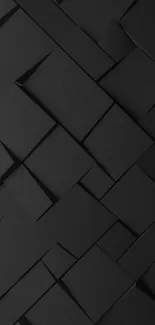 Black geometric mobile wallpaper with a sleek, modern design and sharp lines.