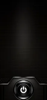 Black wallpaper with power button design