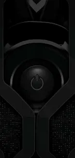 Sleek black power button wallpaper with tech theme.