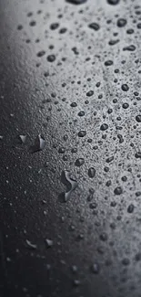 Sleek black wallpaper with water droplets.