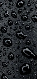 Sleek black wallpaper with water droplets.