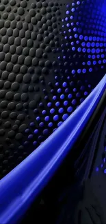 Sleek blue abstract wallpaper with dynamic dot patterns.