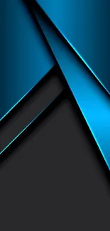 Sleek blue abstract wallpaper with geometric design for mobile.