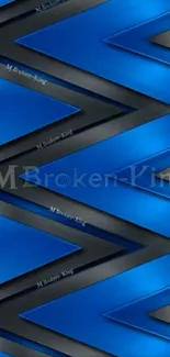 Sleek abstract geometric blue wallpaper for mobile.