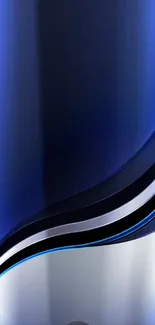 Sleek blue mobile wallpaper with modern curves.