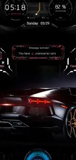 Sleek car dashboard wallpaper with luxury design.