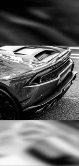 Sleek black and white car wallpaper with luxury design.