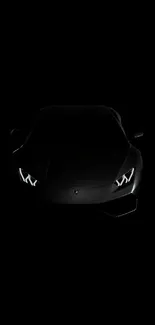 Sleek and minimalist car silhouette in dark tones for mobile wallpaper.