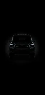 Sleek silhouette of a car on a dark background, ideal for mobile wallpaper.