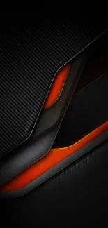 Sleek carbon fiber wallpaper with red glow accents.