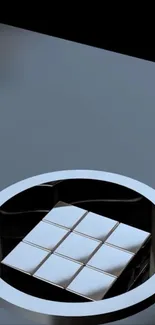 3D geometric cubes in sleek dark setting