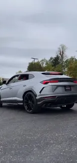 Sleek grey SUV parked in outdoor setting