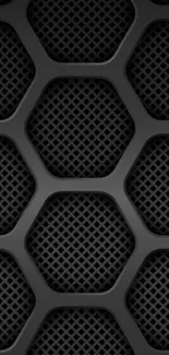 Dark hexagonal grid wallpaper for phones.