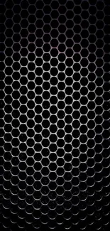 Dark hexagonal pattern wallpaper for mobile screen.