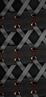 Sleek lattice design with black and metallic accents.