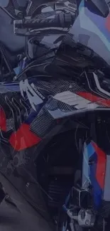 Dynamic motorcycle artwork with sleek design and vibrant colors.