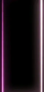 Sleek neon wallpaper with pink light on black background.