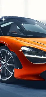 Vibrant orange sports car in a sleek modern design.