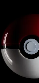 Poké Ball on a dark, sleek background for mobile wallpaper.